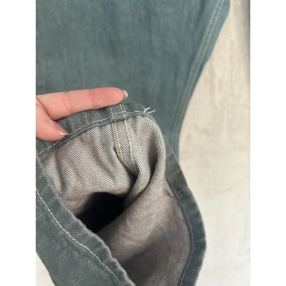 Levi's 501XX Sage Green Teal Denim Jeans Men's 38x32 Rare‎ Blank Red Tab